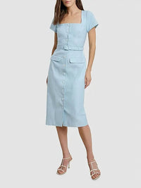Favorite Daughter - Mademoiselle Belted Cotton Midi Dress