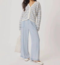 Splendid Addison Stripe Cardigan in air country - women's cardigan