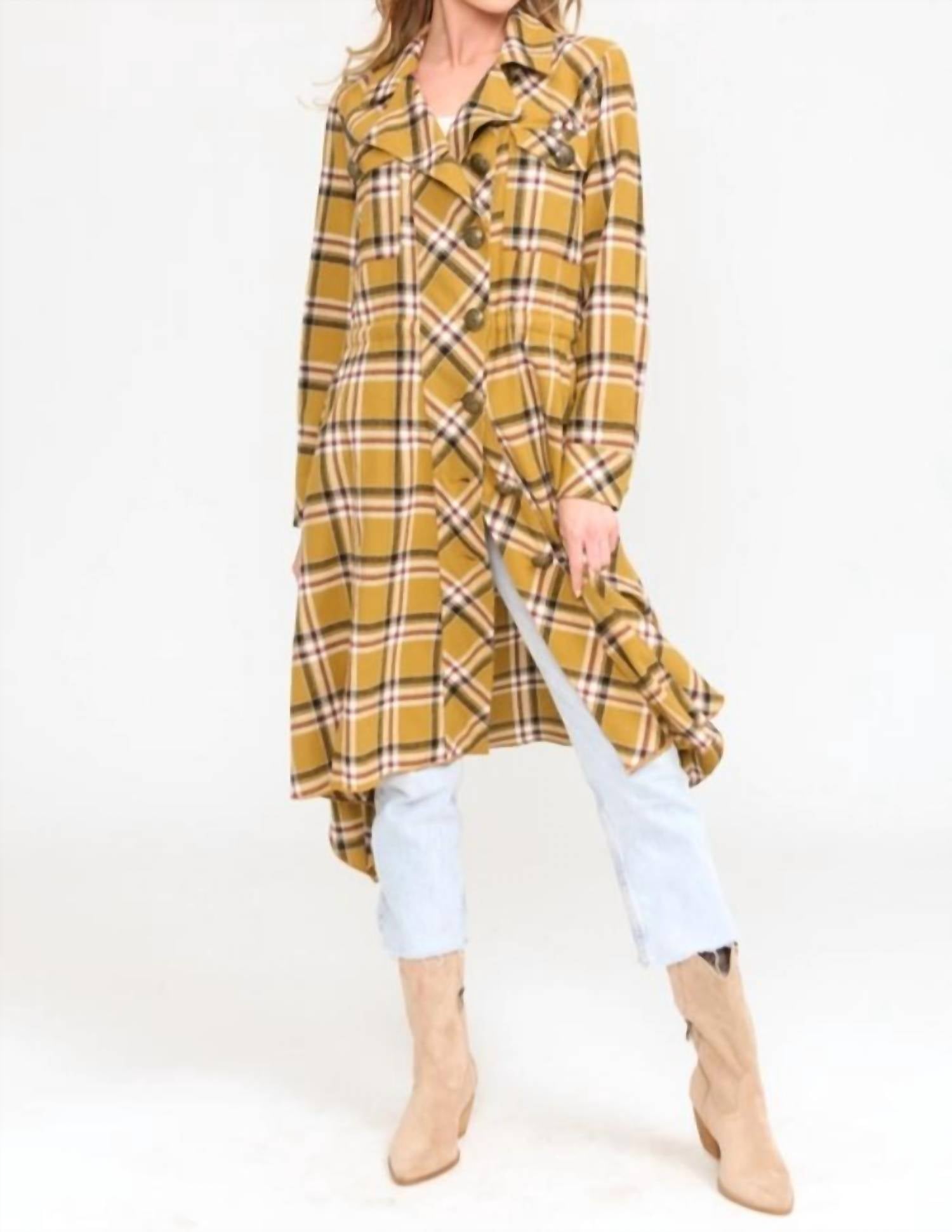 Aratta - Coco Plaid Trench Coat