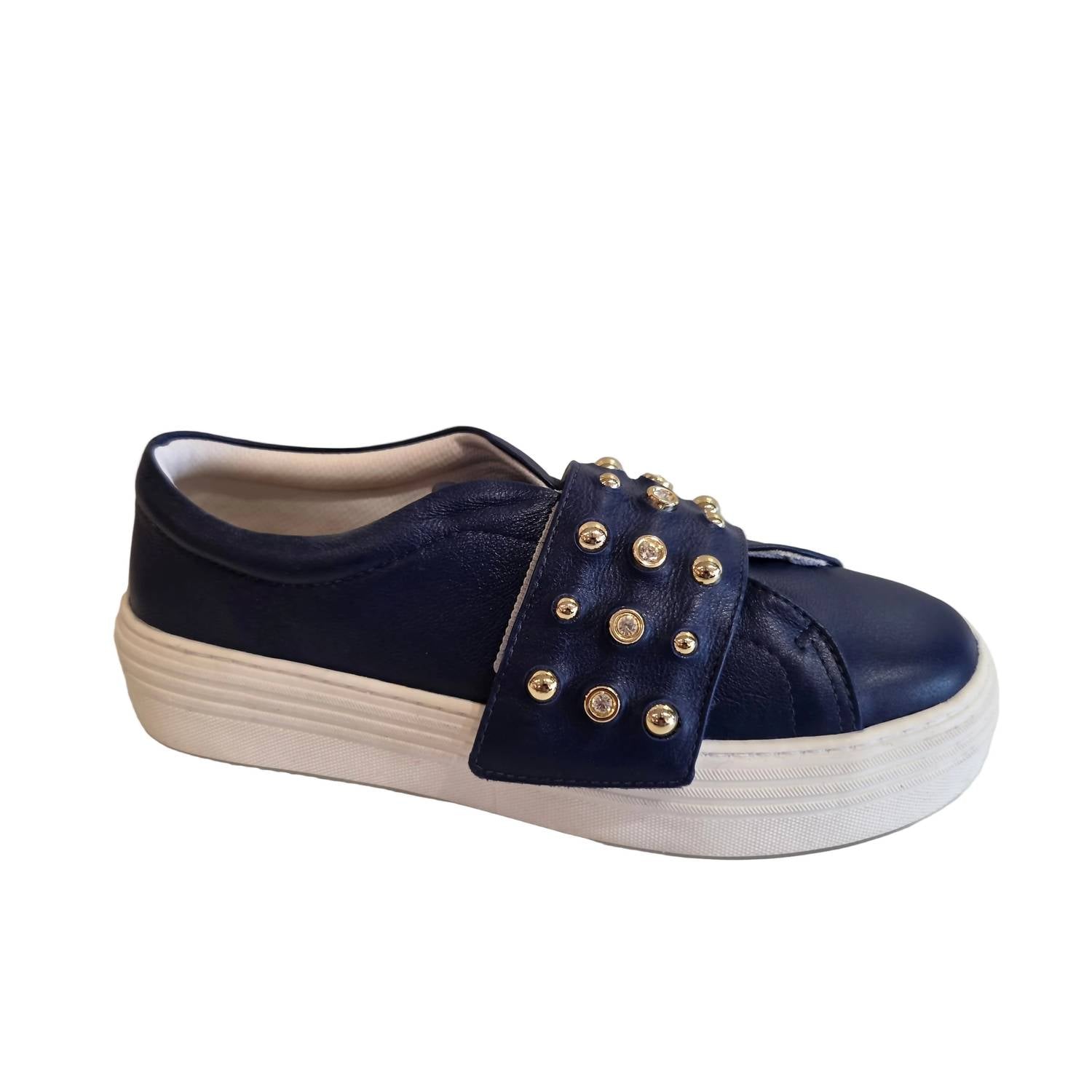 Verofatto Women's Couro Viena Sneaker in navy - women's sneaker
