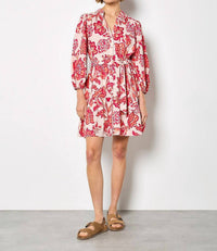 Apricot - Boho Painterly Sarsa Dress