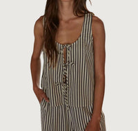 By Together - Nikola Striped Open Front Tie Top
