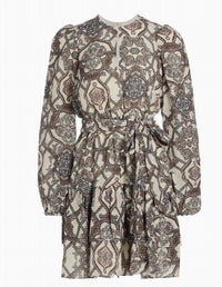 Marie Oliver - Preston Opal Medallion-Print Minidress
