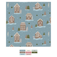 Kickee - Toddler's Stormy Sea Gingerbread Town Blanket