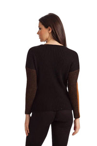 Maggie Two Tone Ribbed Sweater