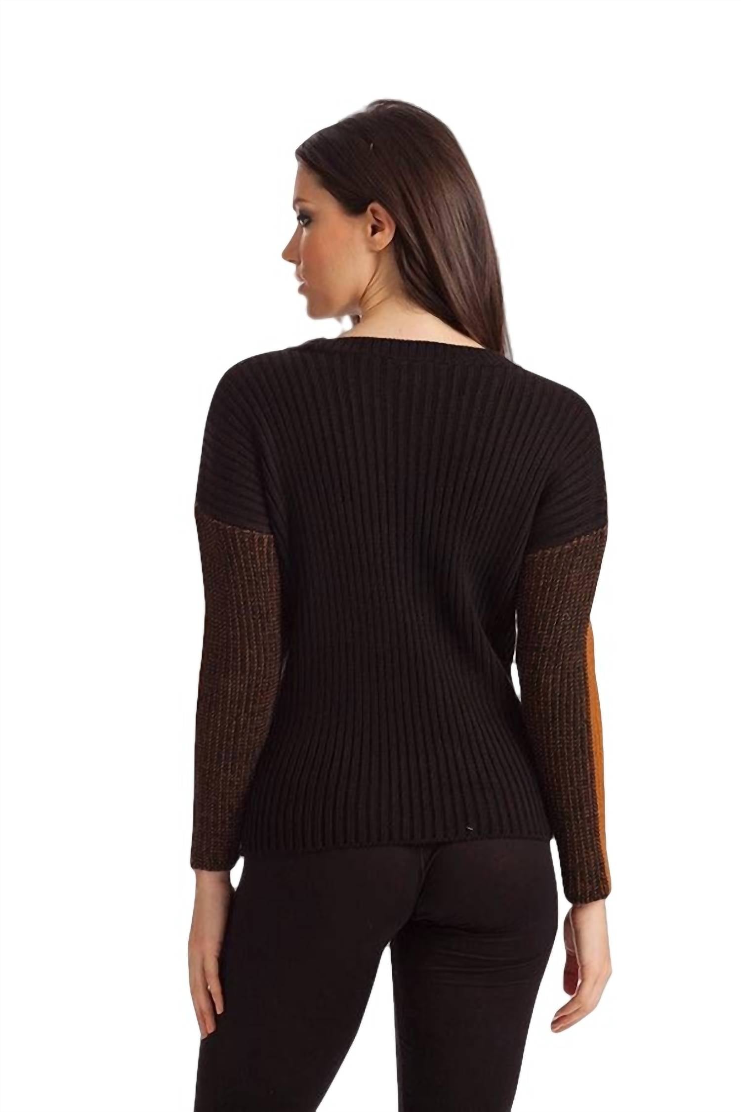 Maggie Two Tone Ribbed Sweater