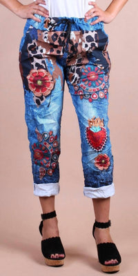Gigi Moda - Geniviv Cheetah Folk Print Pant