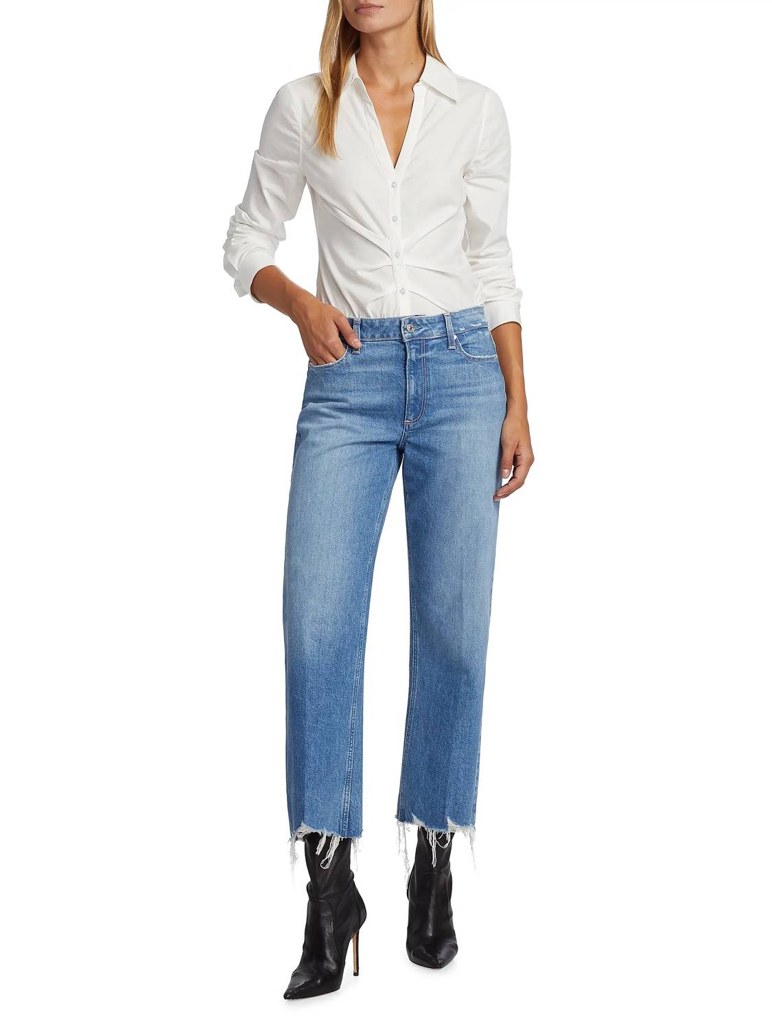 Paige - Leenah High-rise Straight Leg Jean
