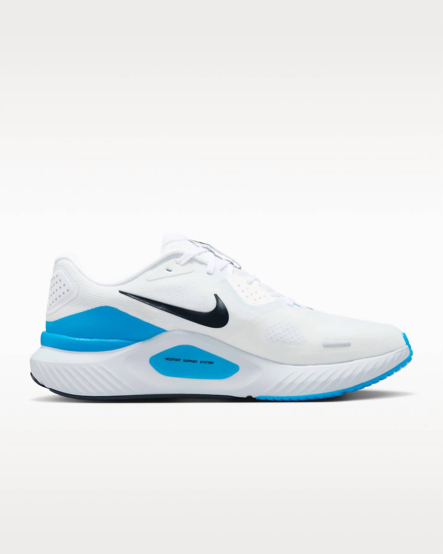 NIKE Men's Structure 26 Road Running Shoes in white blue hero pure platinum black - men's sneaker