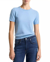 Vince - RELAXED SHORT SLEEVE CREW SWEATER