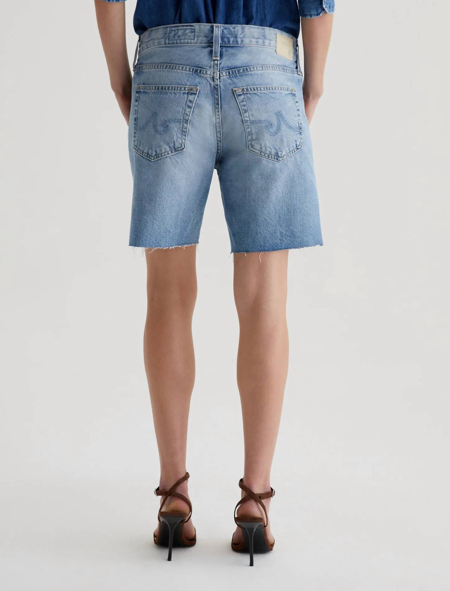 AG Jeans Ex Boyfriend Shorts in intuition - women's shorts - detail view
