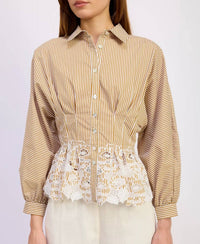 En Saison - Juliette Collared Blouse Top