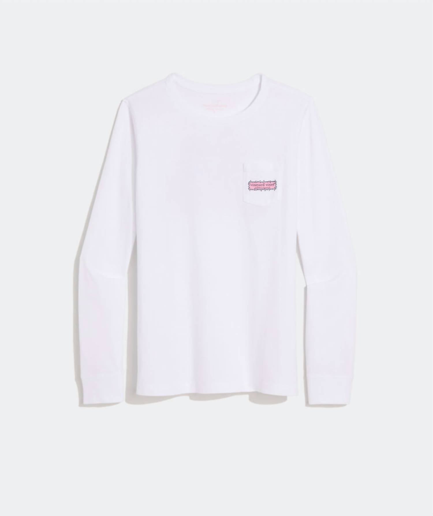 Vineyard Vines - Women's String Lights Pups Logo Box Long-Sleeve Pocket Tee
