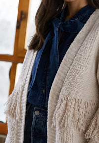Autumn Cashmere - Fringe Oversized Cardigan