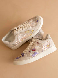 OASIS SOCIETY Women's Sporty Feminine Tammi Sneaker in light grey - women's sneaker - detail view