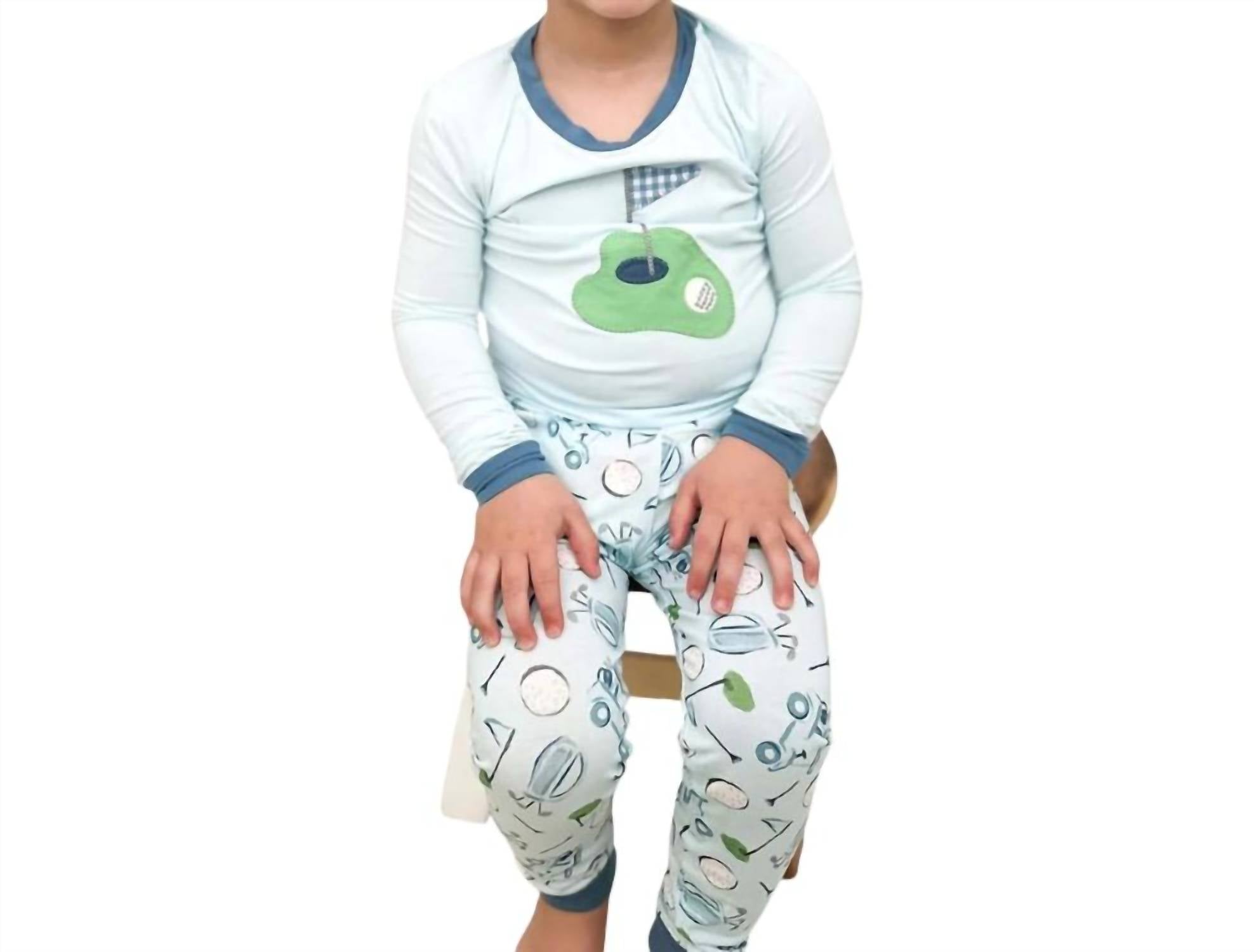 Mudpie - Golf Applique Pajamas Set