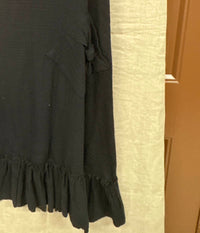 Daniali Women's Lined Gauze Dress in black - women's dress - detail view