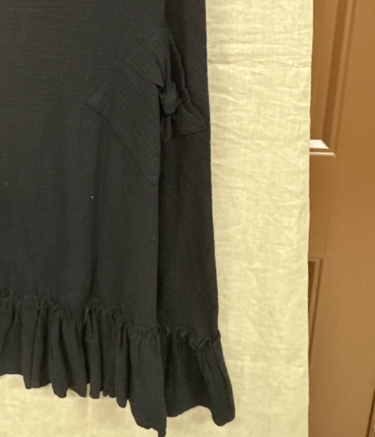 Daniali Women's Lined Gauze Dress in black - women's dress - detail view