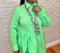 Qmp Moda - Asymmetric Ruffle Tunic Blouse