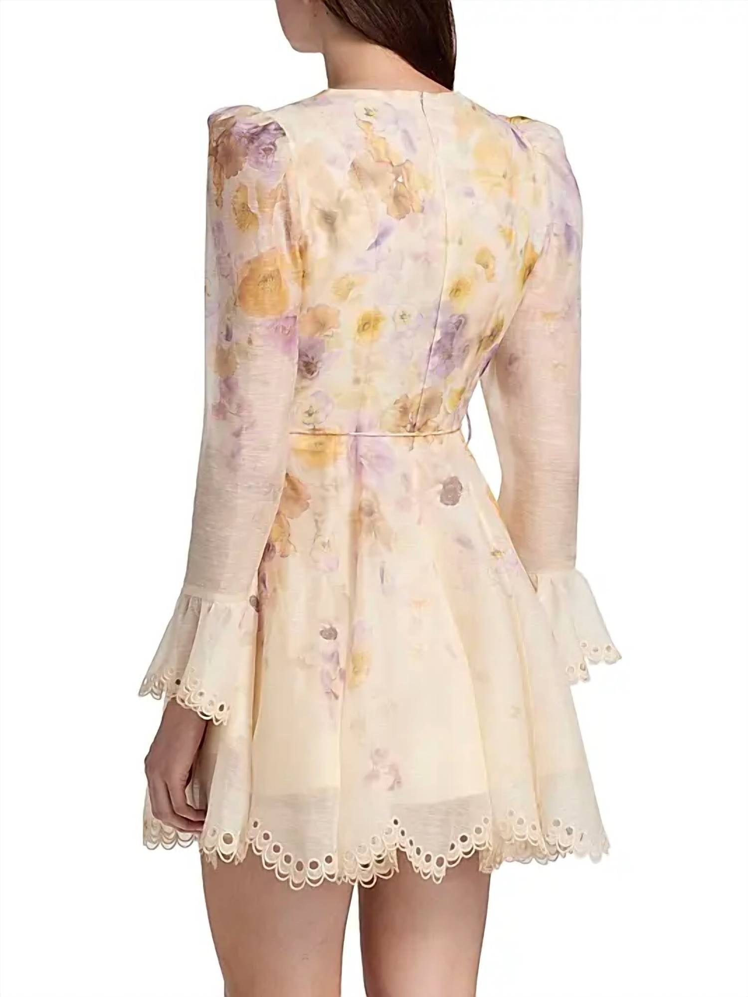 Zimmermann - Memento Embroidered Mini Dress