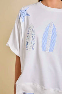 Main Strip - Surfboard Patchwork Tee