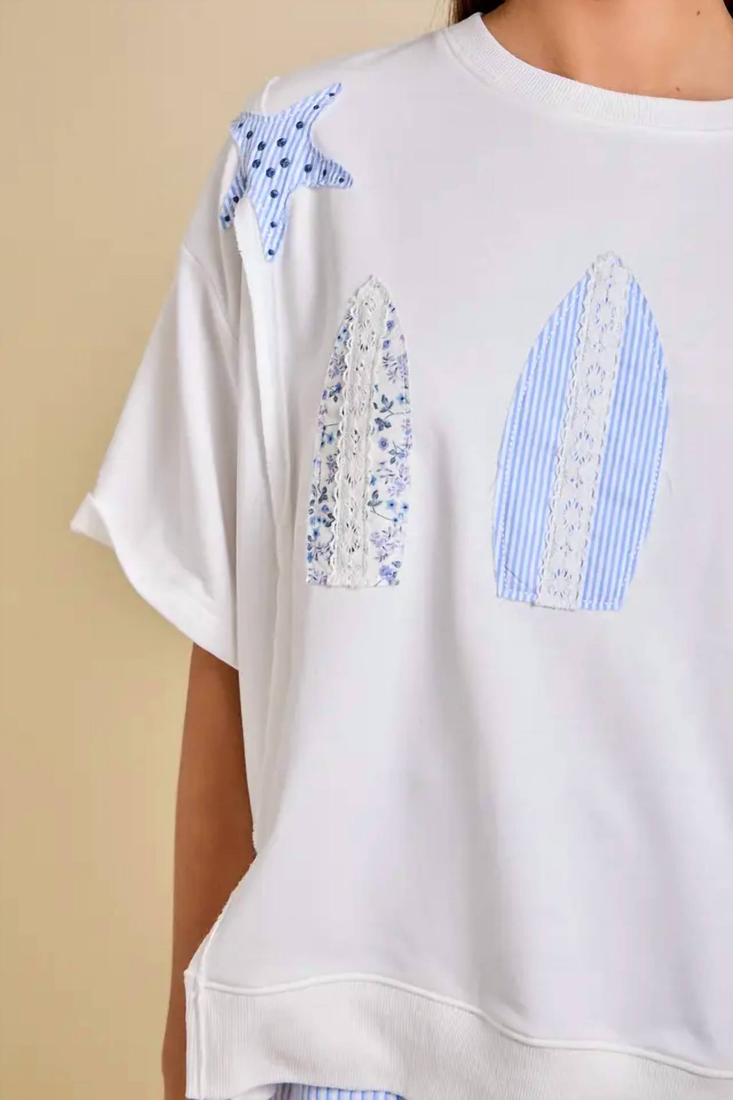 Main Strip - Surfboard Patchwork Tee
