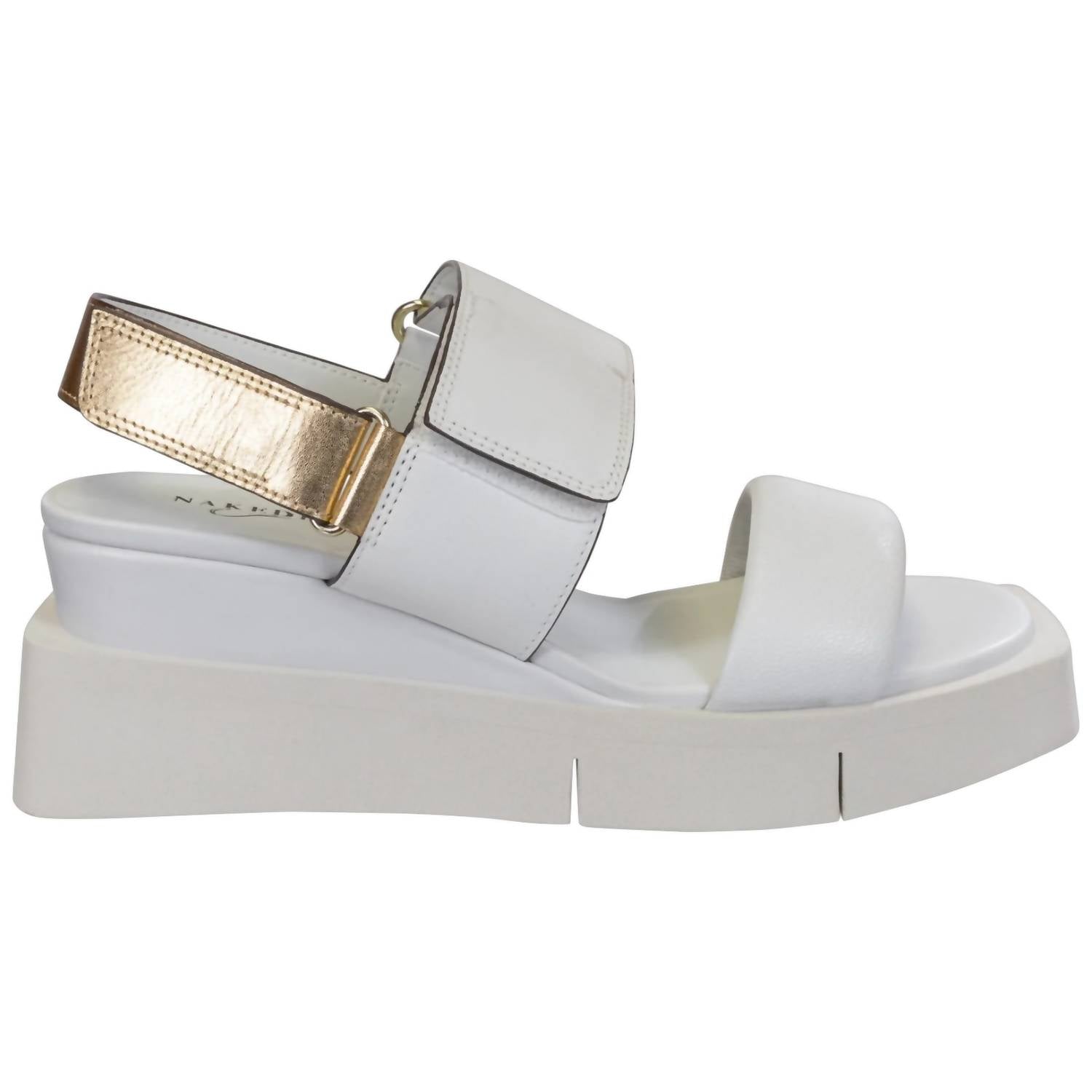 Naked Feet Women's Paradox Open Toe Wedge Sandals in white multi - women's shoe - view 4