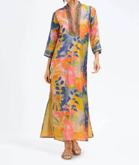Bella Tu - Elise 3/4 Sleeve Caftan Dress