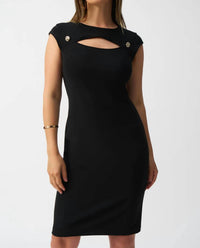 Joseph Ribkoff - Cutout Yoke Sheath Dress