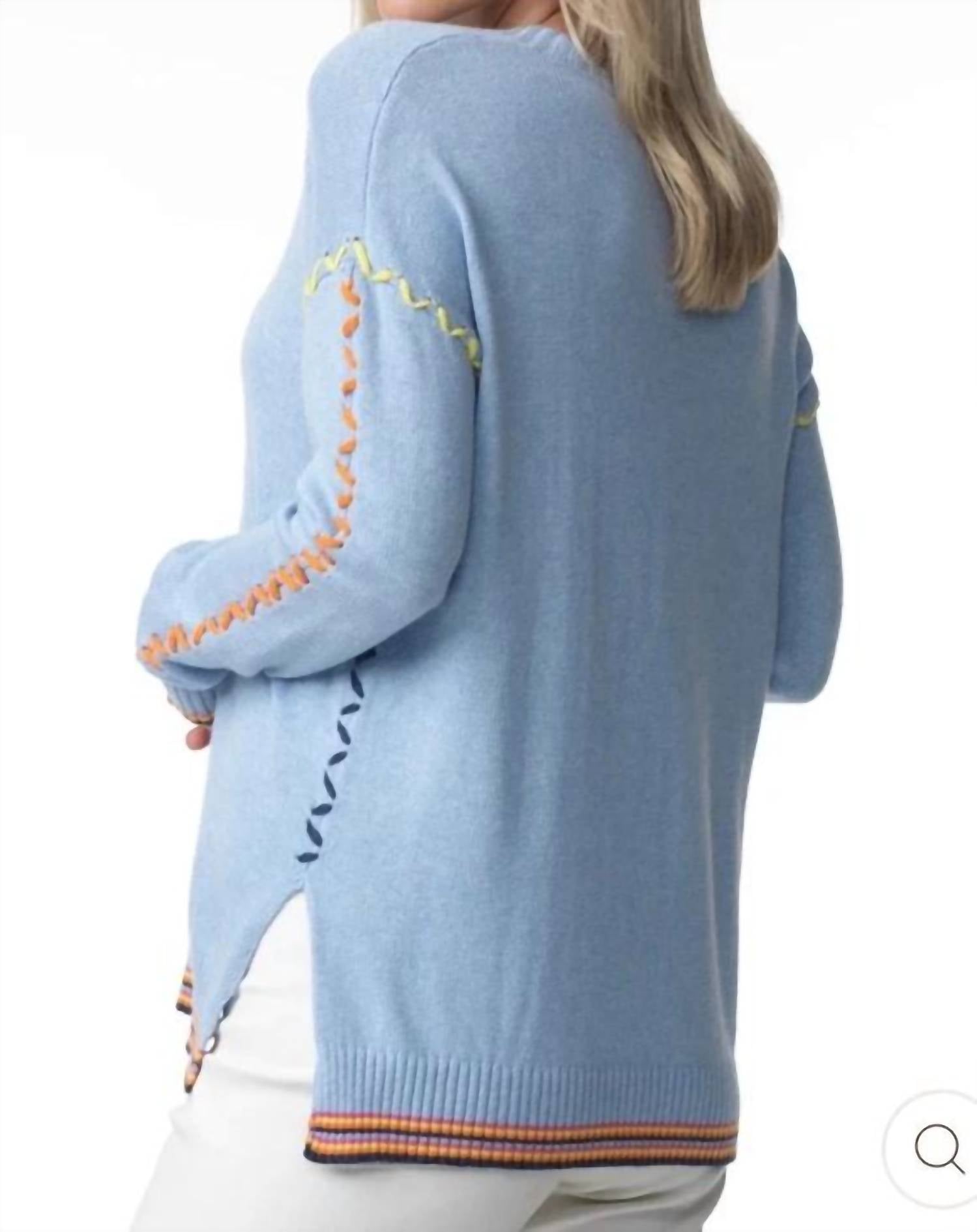 Zaket & Plover - Blue Thread Detail Sweater