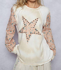 Pol - Stella Star-stitch Knit Top