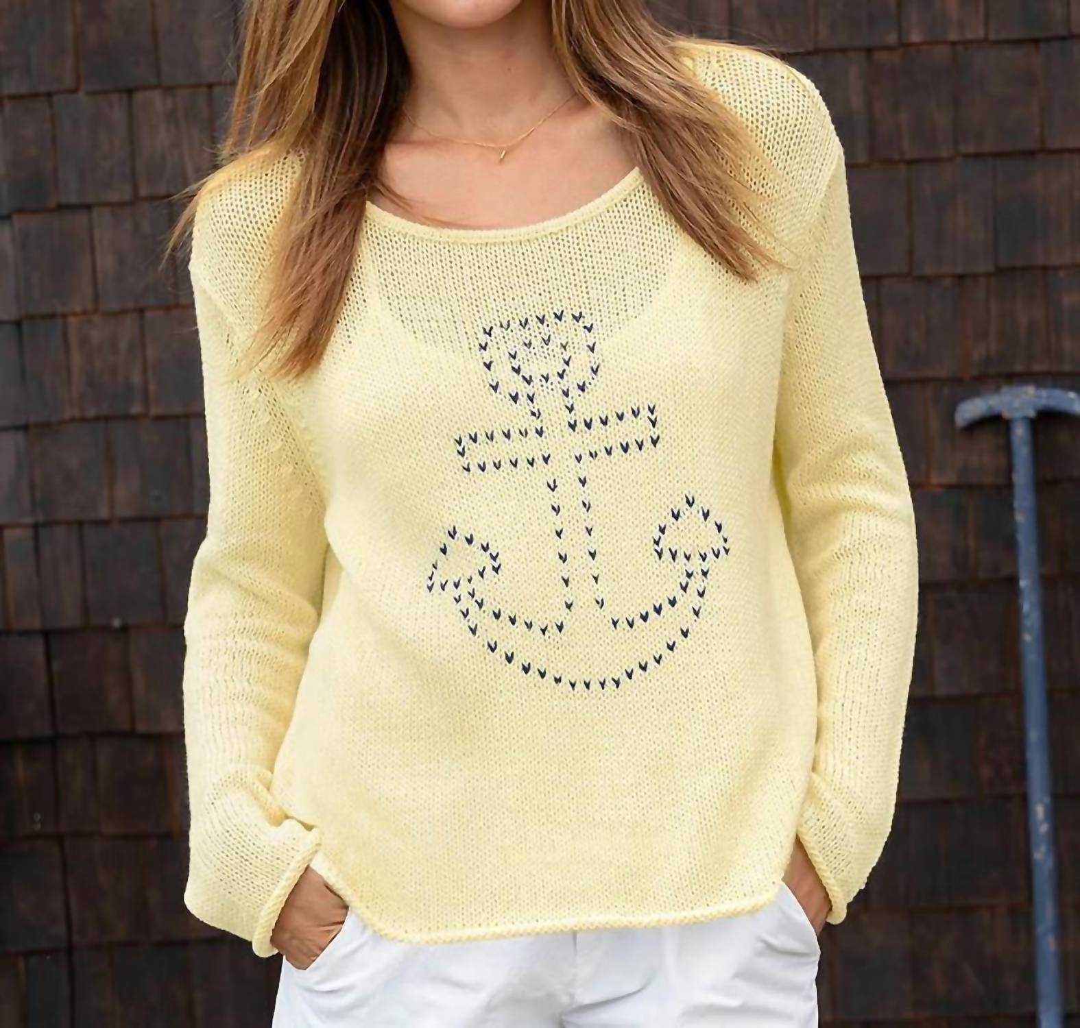 Wooden Ships - Stitched Anchor Crew Sweater