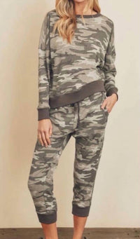 Between The Lines - Camo Loungewear Set