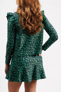 SMITH & QUINN Molly Classic Skort in notre dame shamrocks - women's shorts - detail view
