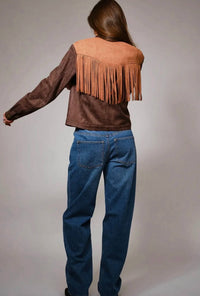 Blue B - Vintage Western Block Suede Jacket