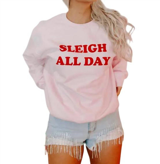 Mugsby - Sleigh All Day Christmas Sweatshirt