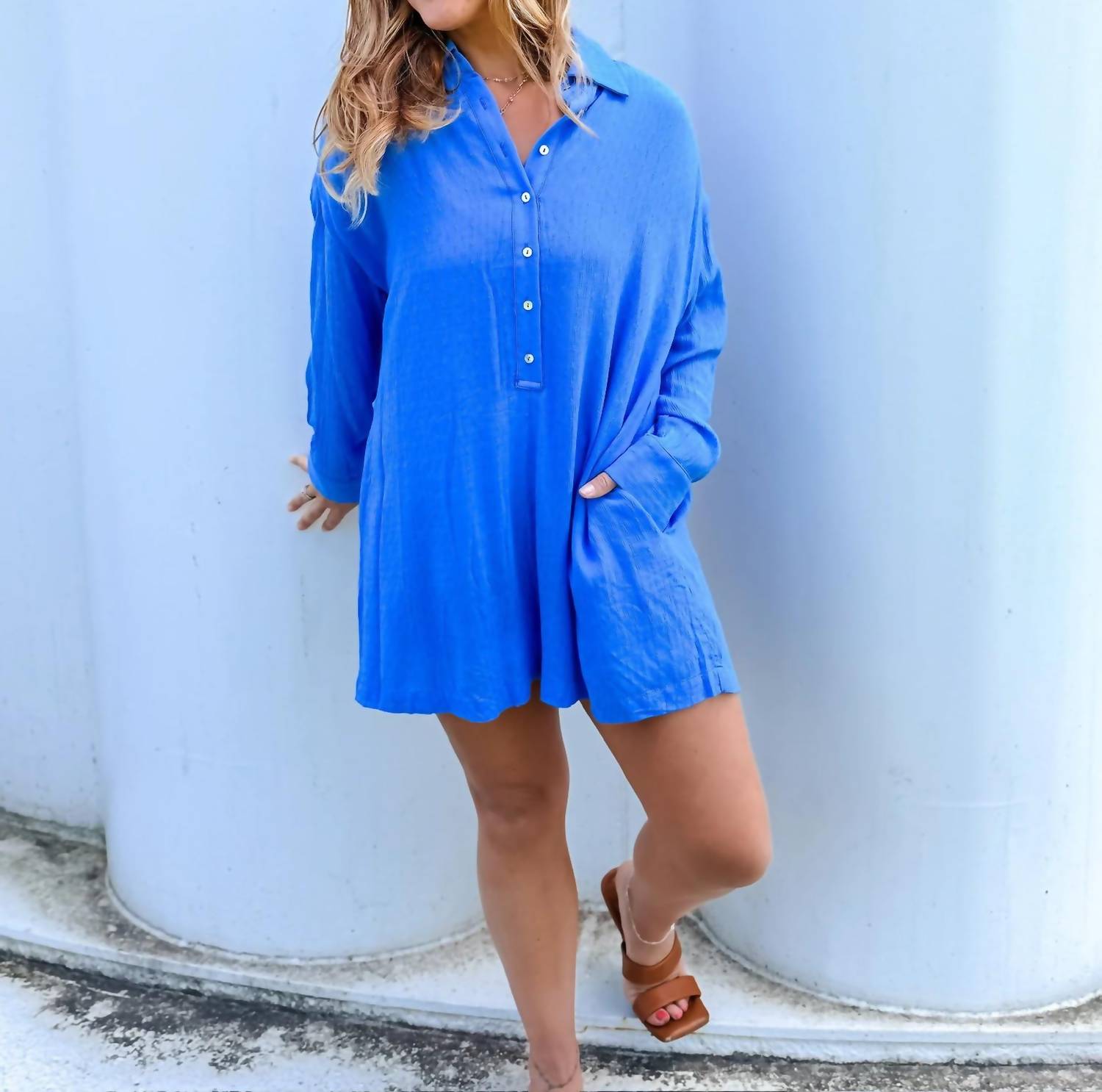 Illa Illa - Gabby Jacquard Button Down Romper