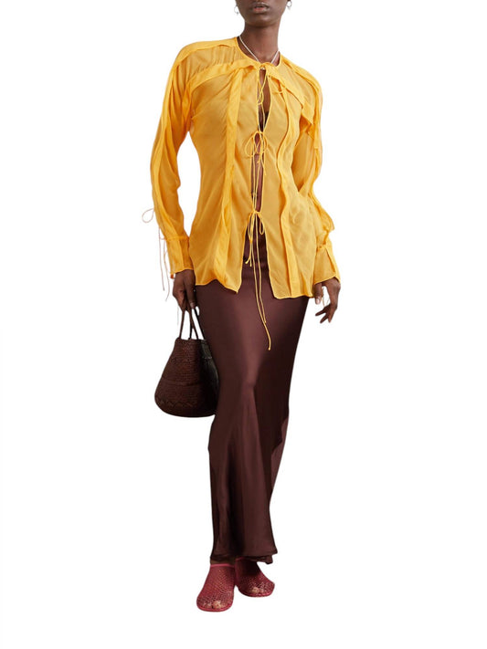 Christopher Esber - SILK CHIFFON FLOATING SHEER LAPPED SHIRT