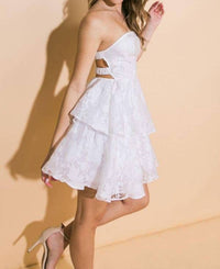 Flying Tomato - Textured Woven Mini Dress