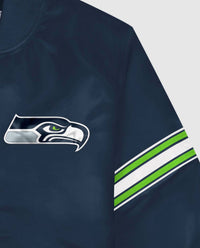 Starter - Men's Seattle Seahawks Satin Full-snap Jacket