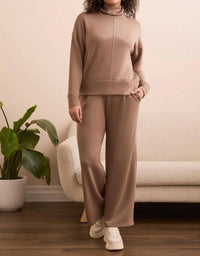 TRIBAL Pull On Pants With Pockets in fossil - women's pants
