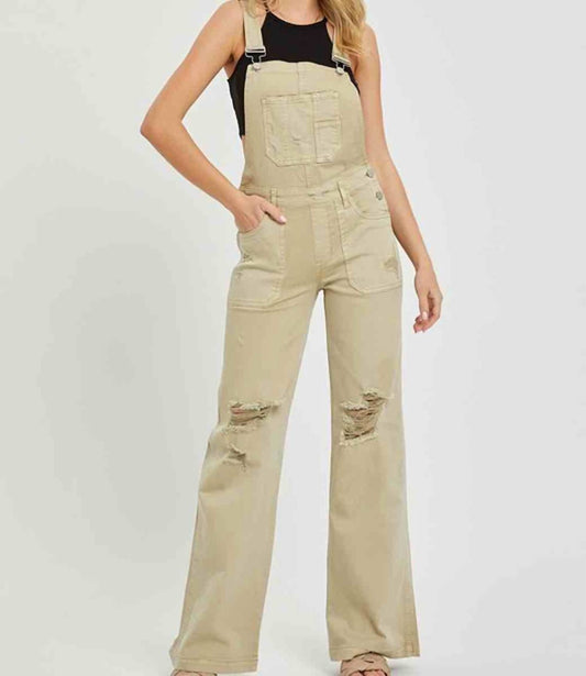 Risen - Front Patch Wide Leg Overalls