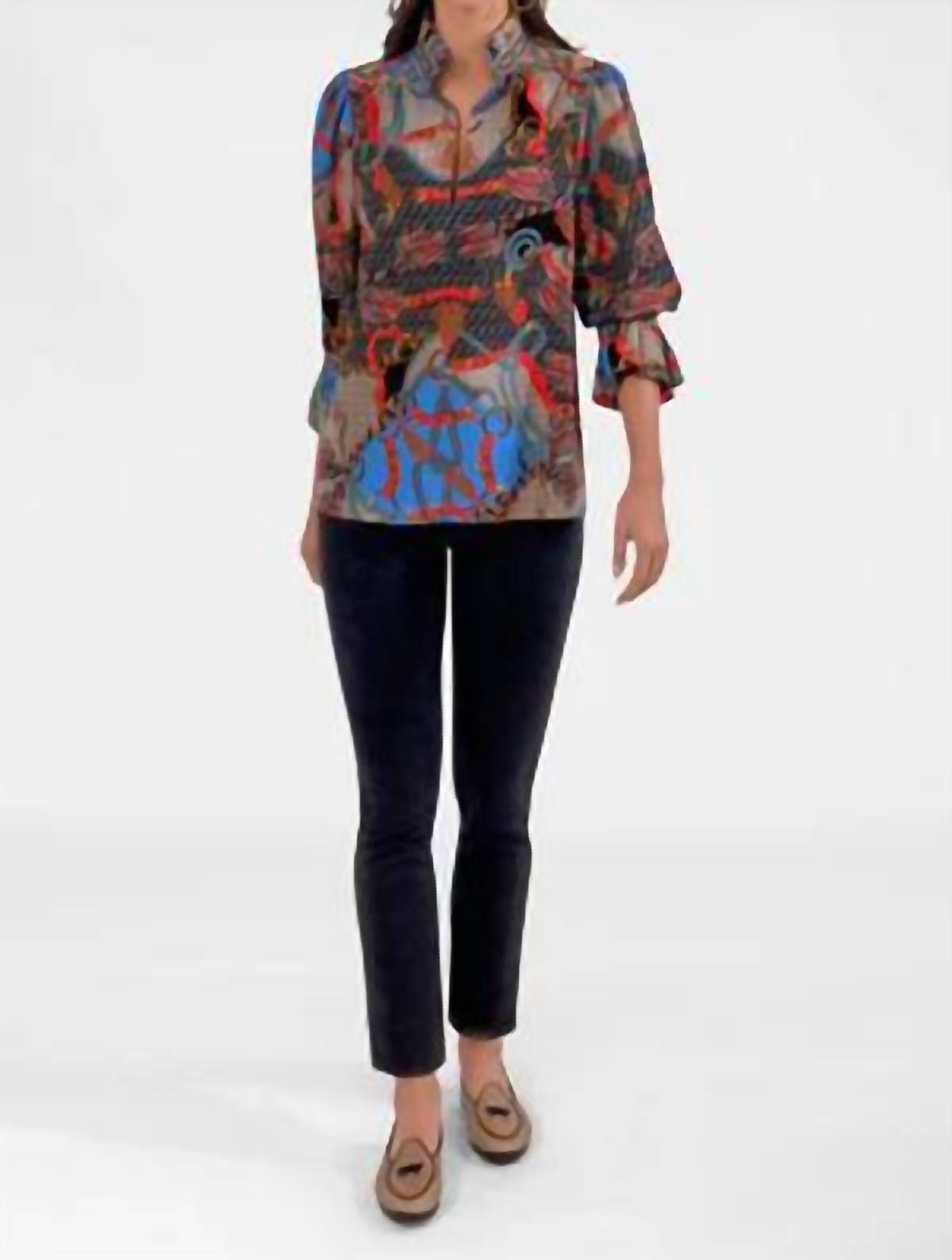 Gretchen Scott - DITTO RUFFLENECK TOP