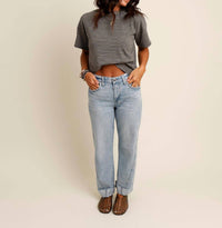 Pistola - Kacey Mid Rise Cuffed Boyfriend Denim