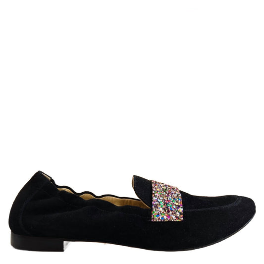 Lalisa - Women's Glitter Suede Loafer