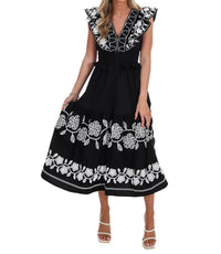 Strut & Bolt - Tell Me Everything Embroidery Midi Dress