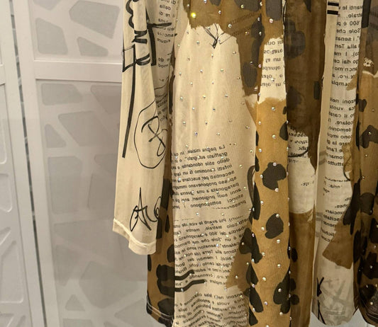 Berek - Women's Cheetah Print With Text Blouse