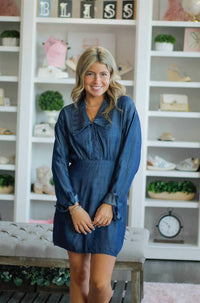 Blue Blush - Chambray Mini Dress