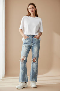 Art & Love Usa - High Rise Star Jeans