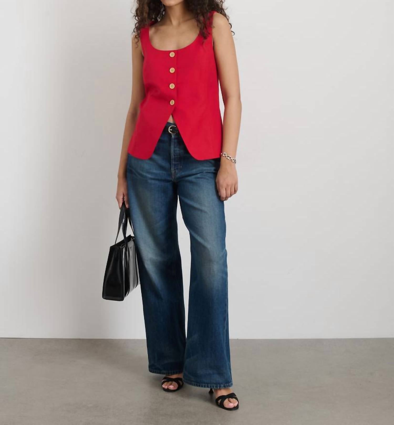 Alex Mill - Soho Scoop Linen Cotton Vest